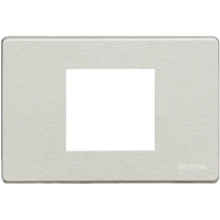 Magic plaque recouvr. 2 mod. rectangle alu